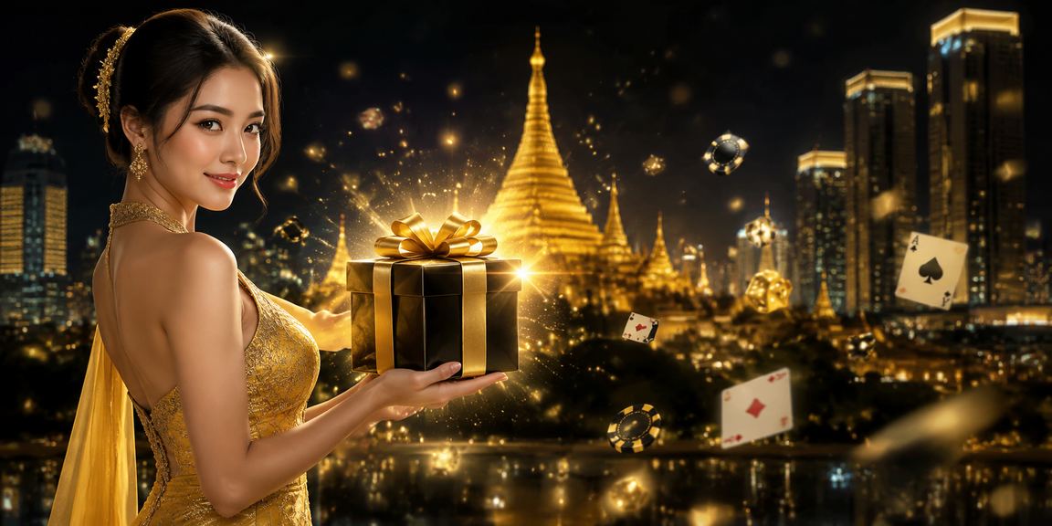 မန္တလေး ရွှေတိဂုံဘုရားရှေ့တွင် ကာစီနိုဂိမ်းကစားသူ
